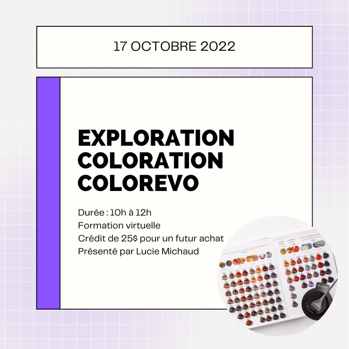 Formation - Exploration Coloration ColorEvo - Français/French