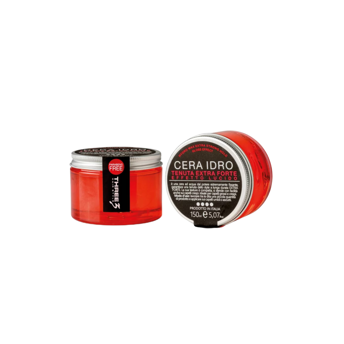 THREE Hair Style Hydro Wax Extra Strong Hold Gloss Effect 150ml